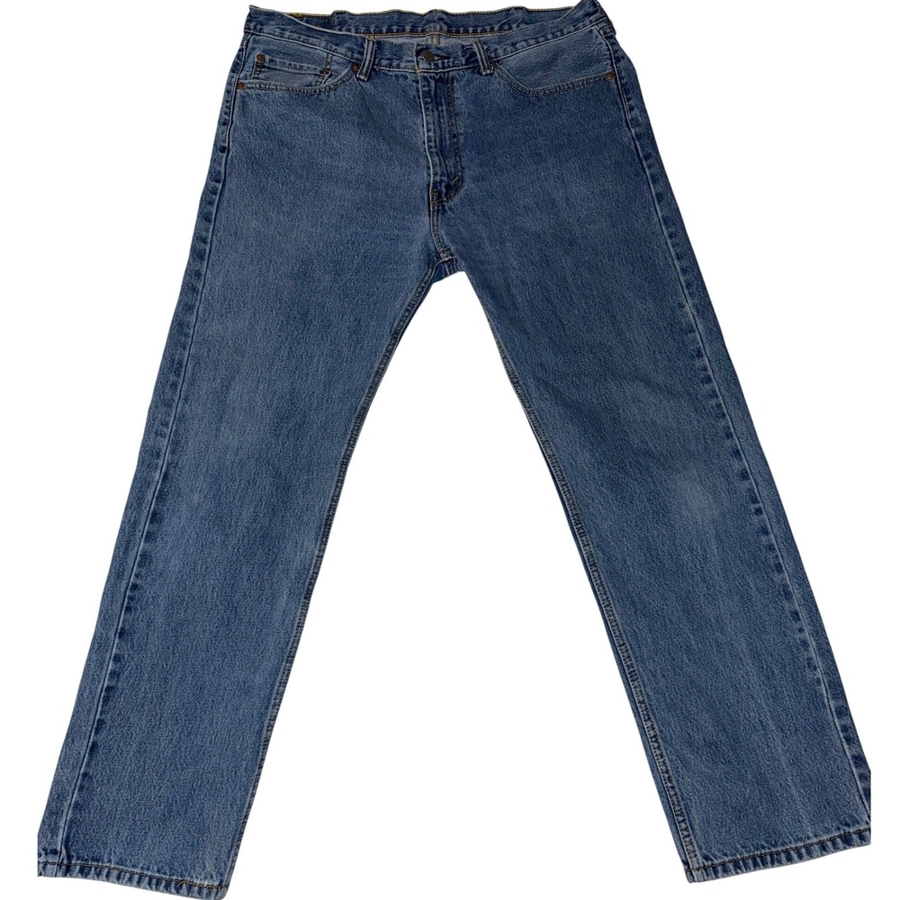 Levis 505 Regular Fit Straight Leg Mens Jeans Blue Denim W38 L32 Medium Wash